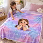Custom Photo Kids Name Gifts - Personalized Blanket