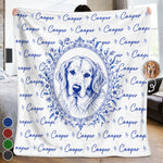 Custom Photo Pet Portrait Memorial Sympathy Gifts For Dog Cat Lovers - Personalized Blanket
