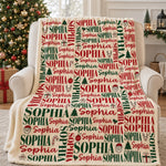 Custom Name Christmas Gifts - Personalized Blanket