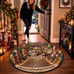 Custom Crochet Corner Decor - Personalized Quilted Round Mat