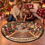Custom Crochet Corner Decor - Personalized Quilted Round Mat