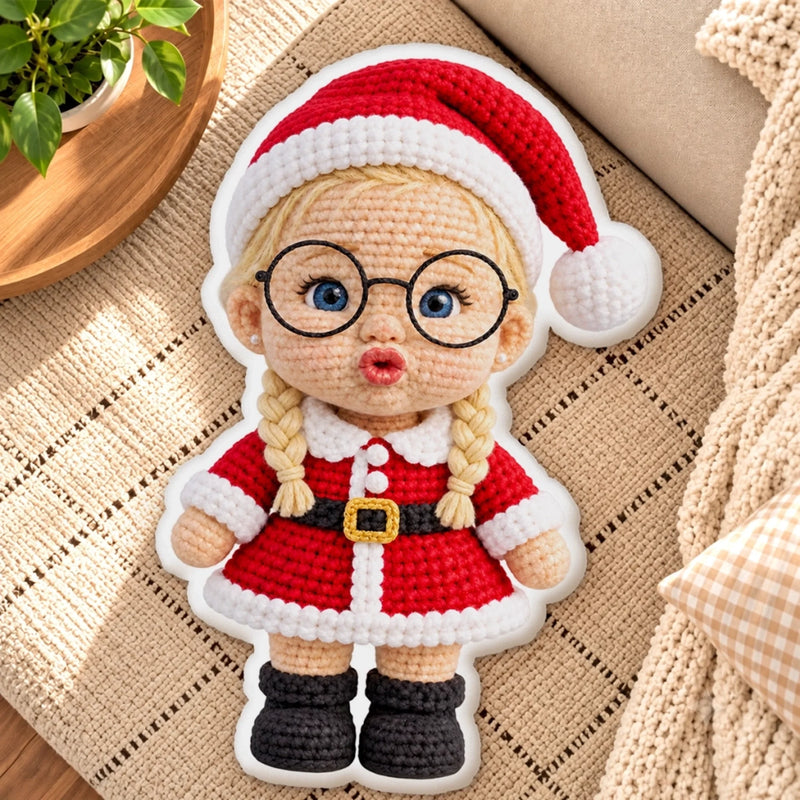 Custom Photo Christmas Family Gifts - Personalized Shaped Pillow