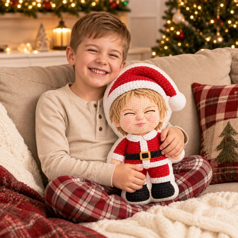 Custom Photo Christmas Family Gifts - Personalized Shaped Pillow