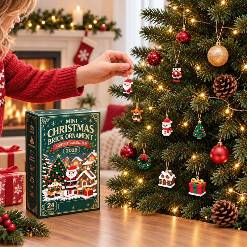 Christmas Building Toy Kids Gifts - Brick Ornament Advent Calendar