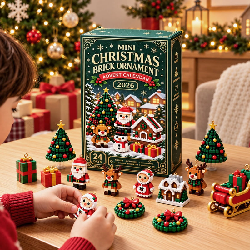 Christmas Building Toy Kids Gifts - Brick Ornament Advent Calendar