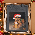 Custom Photo Christmas Dog Lover Gifts - Personalized Comfort T-Shirt