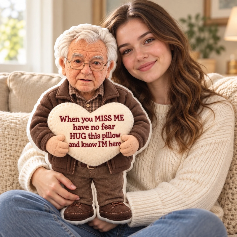 Custom Photo When You Miss Me Grandma Gifts - Personalized Shaped Pillow