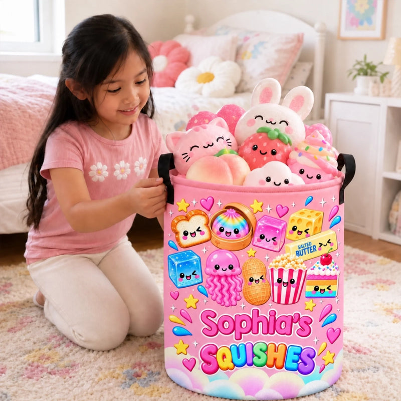 Custom Squishies Kids Gifts - Personalized Laundry Basket