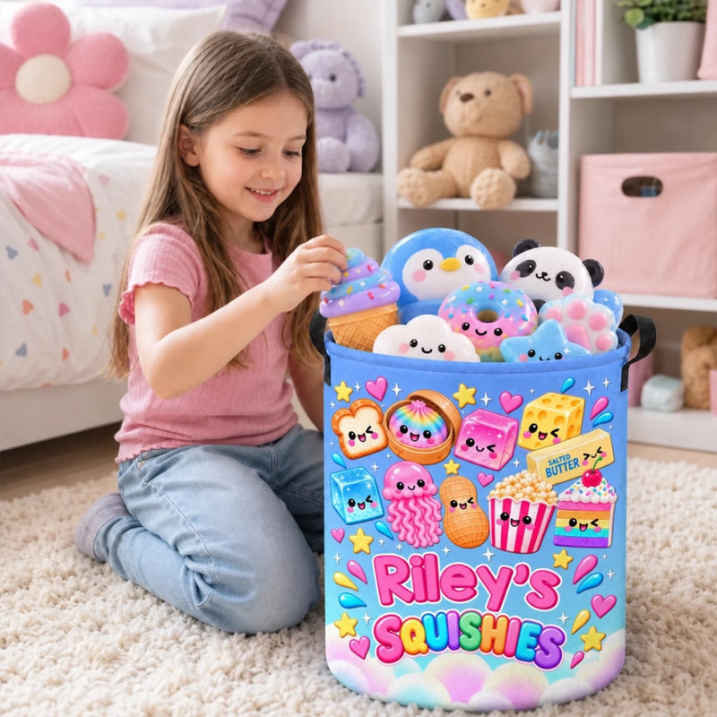 Custom Squishies Kids Gifts - Personalized Laundry Basket