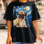 Custom Photo Funny Dog Selfie Van Gogh Style Gifts - Personalized Comfort T-Shirt