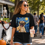 Custom Photo Funny Dog Selfie Van Gogh Style Gifts - Personalized Comfort T-Shirt