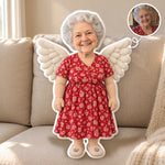 Custom Photo Angel Keepsake Decor - Personalized Shaped Pillow