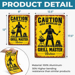 Custom Grill Master BBQ Decor - Personalized Metal Sign