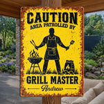 Custom Grill Master BBQ Decor - Personalized Metal Sign