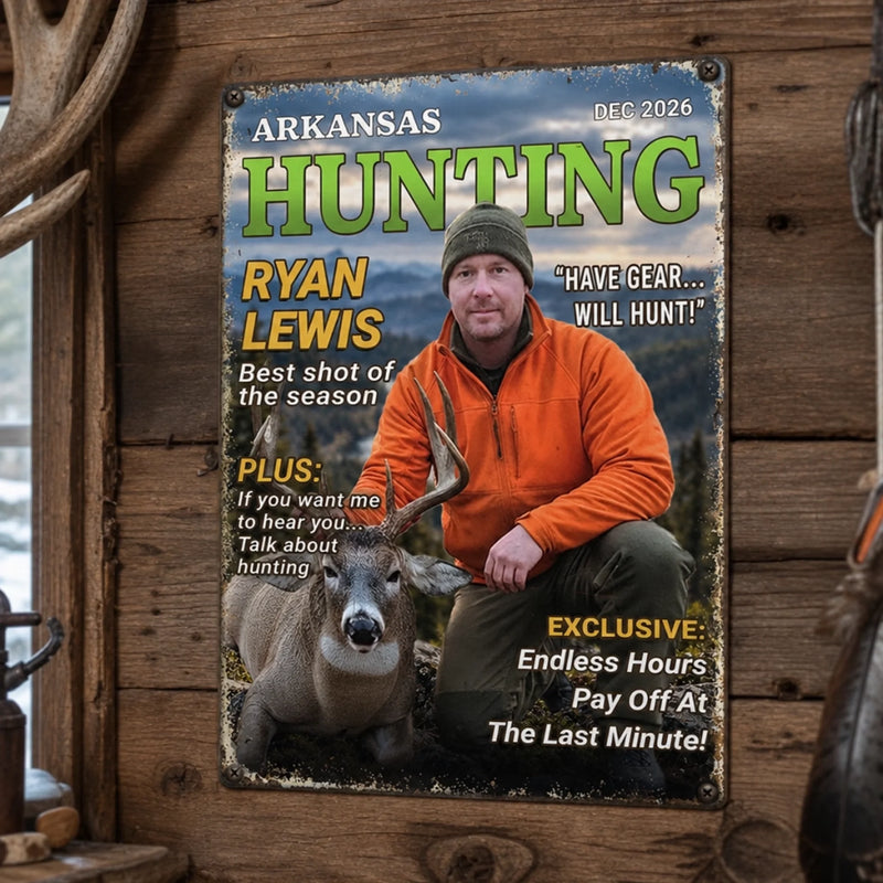 Custom Photo Hunting Best Shot of the Season Gifts - Personalized Metal Sign