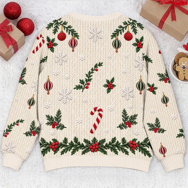 Custom Photo Crochet Pet Christmas Gifts For Dog Cat Lovers - Personalized Ugly Sweatshirt