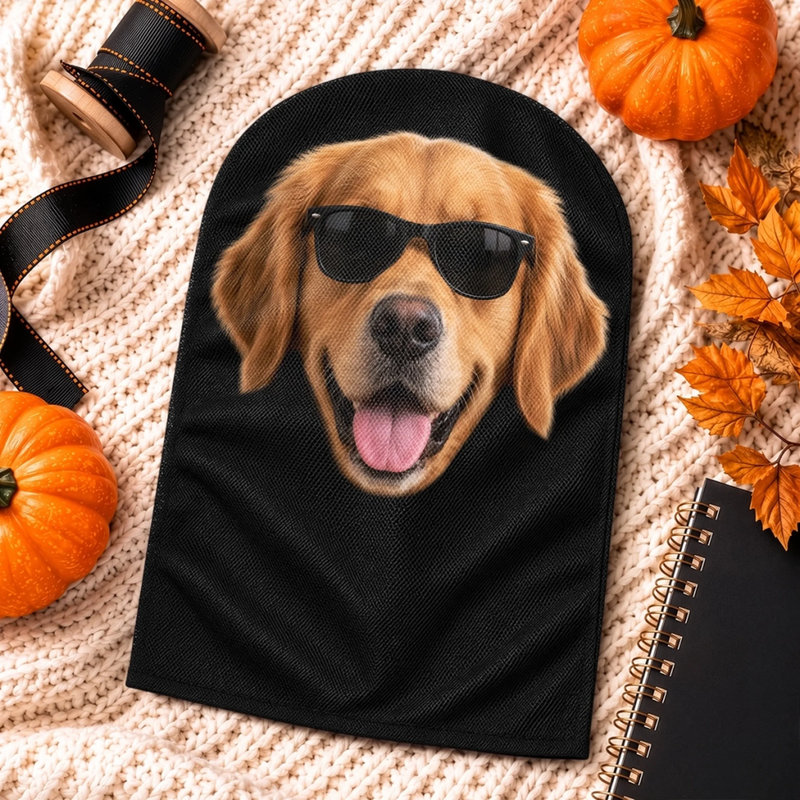 Custom Photo Dog Face Halloween Costume - Personalized Balaclava Mask