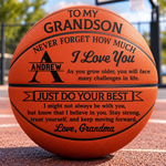 Custom Never Forget How Much I Love You Gifts For Son, Grandson - Personalized Basketball