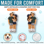 Custom Photo Couple Portrait Gifts - Personalized Shaped Pillow