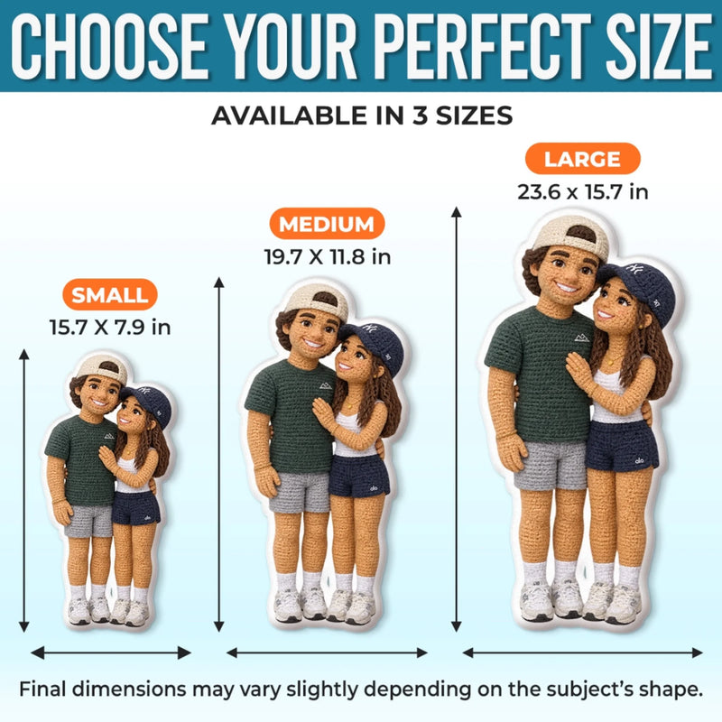 Custom Photo Couple Portrait Gifts - Personalized Shaped Pillow