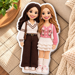 Custom Photo Bestie Friendship Gifts - Personalized Shaped Pillow