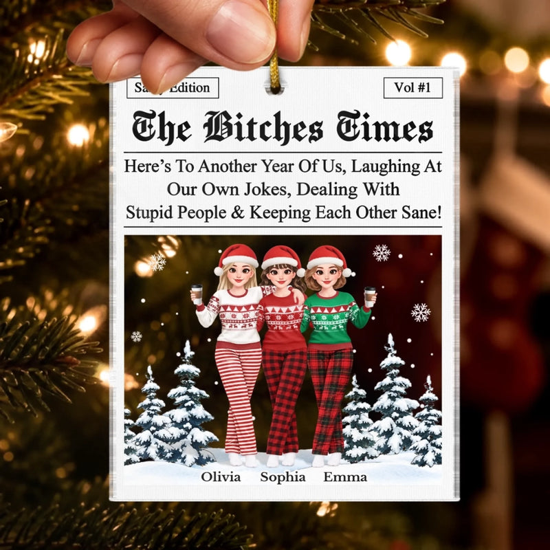 Custom Funny Christmas Friendship Gifts - Personalized Acrylic Ornament