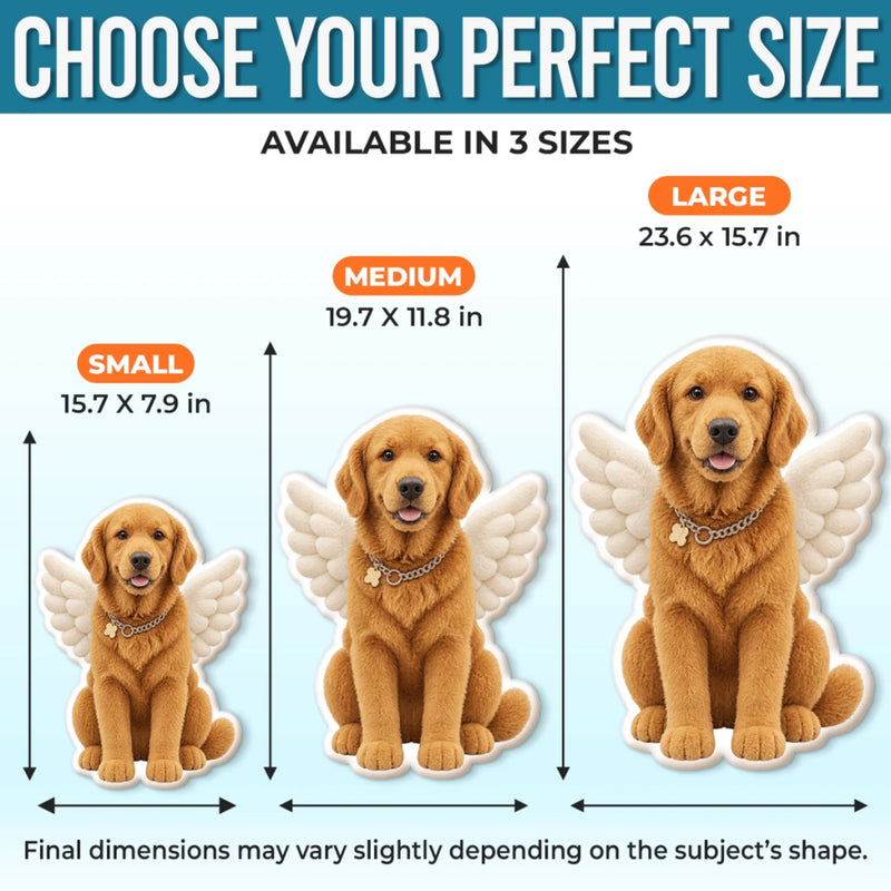 Custom Photo Angel Wings Pet Gifts - Personalized Shaped Pillow