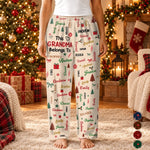 Custom Name Grandma & Grandpa Family Christmas Gifts - Personalized Pajamas Pant