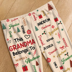 Custom Name Grandma & Grandpa Family Christmas Gifts - Personalized Pajamas Pant