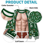 Custom American Football Player Gifts - Personalized Ugly Sweatshirt