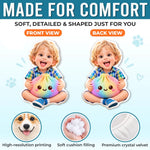 Custom Photo Rainbow Dumpling Squishy Kids Gifts - Personalized Shaped Pillow