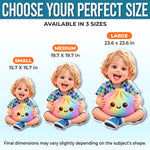 Custom Photo Rainbow Dumpling Squishy Kids Gifts - Personalized Shaped Pillow