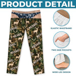 Custom Name Deer Camo Gifts for Men - Personalized Pajama Pants