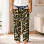 Custom Name Deer Camo Gifts for Men - Personalized Pajama Pants