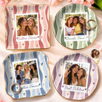 Custom Photo Friends Forever Bestie Gifts - Personalized Jewelry Dish