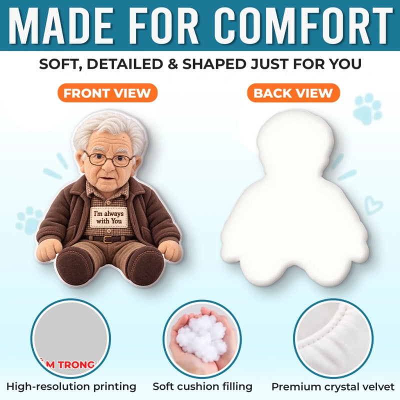 Custom Photo Grandma Gifts - Personalized Shaped Pillow
