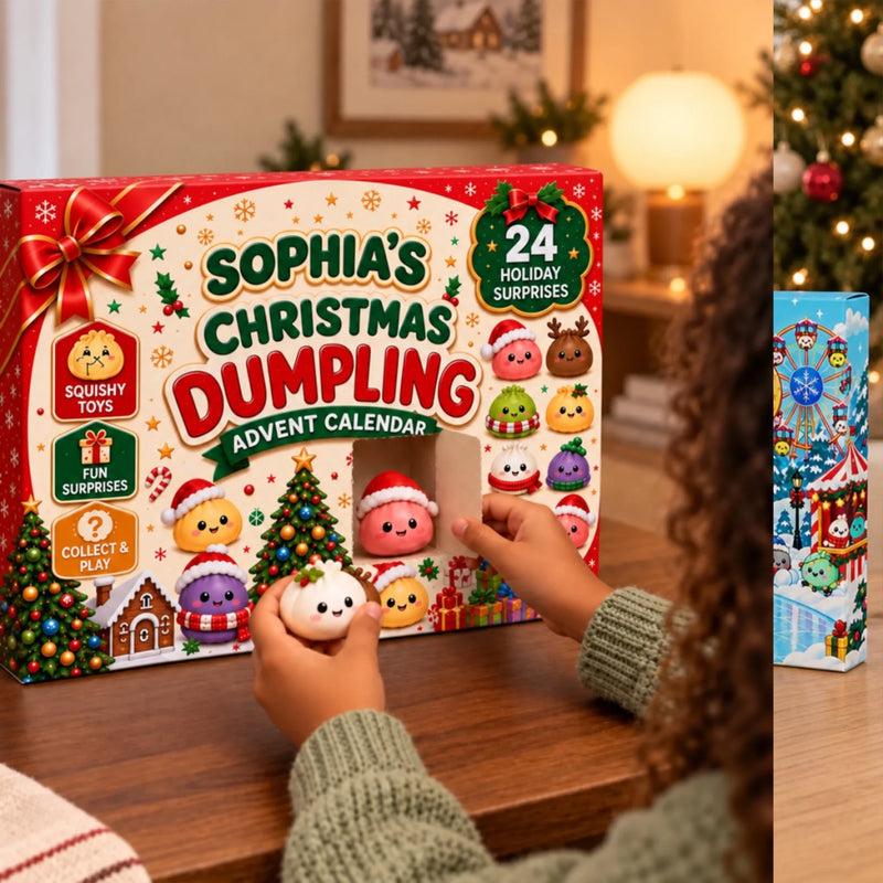 Custom Christmas Dumpling Gifts - Personalized Squishy Dumpling Advent Calendar