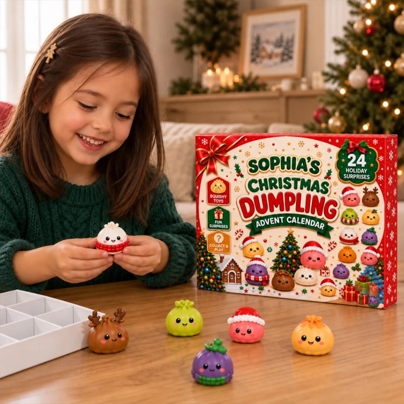 Custom Christmas Dumpling Gifts - Personalized Squishy Dumpling Advent Calendar