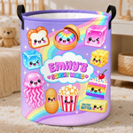 Custom Squishy World Kids Gifts - Personalized Laundry Basket