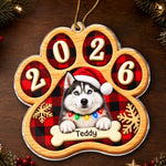 Custom Photo Christmas Dog Name Gifts - Personalized Acrylic Ornament