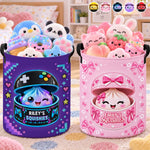 Custom Name Gamer and Kawaii Squishies Gifts For Kids - Personalized Laundry Basket