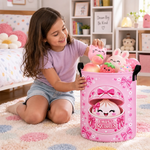 Custom Name Gamer and Kawaii Squishies Gifts For Kids - Personalized Laundry Basket