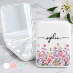 Custom LED Compact Makeup Mirror - Personalized Best Friend Birthday Gifts For Women, Besties, Sisters, BFF - Beauty On The Go
