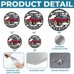 Custom Photo Classic Car Garage Decor - Personalized Shaped Metal Sign