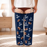 Custom Name Number Football Gifts For Men - Personalized Pajama Pants