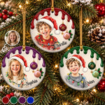 Custom Child Photo Christmas Tree Keepsake - Personalized Ceramic Ornament