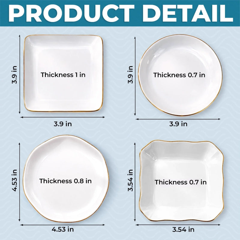 Custom Name Floral Gifts For Women - Personalized Jewelry Dish