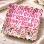 Custom Name Floral Gifts For Women - Personalized Jewelry Dish
