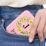 Custom Name Floral Makeup Gifts for Women - Personalized LED Compact Makeup Mirror
