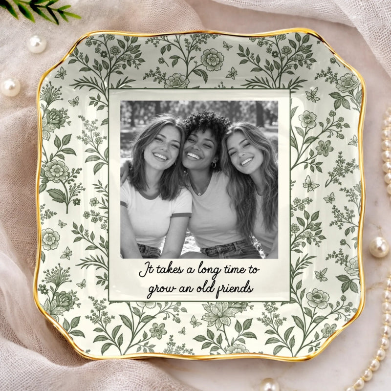 Custom Photo Bestie Gifts For Friends - Personalized Jewelry Dish